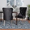 Baxton Studio Honora Contemporary Glam and Luxe Black Velvet Fabric and Silver Metal 2Piece Dining Chair Set 221-2PC-12909-ZORO - alternate 1
